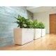 Artevasi Plant Box "Marbella", modern rectangular design, 32 liter volume white