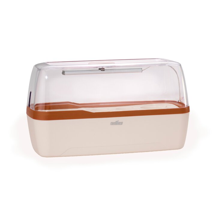 Romberg BoQube Gewächshaus & Pflanzkasten in Größe L mit Beleuchtung Creme-Kupfer