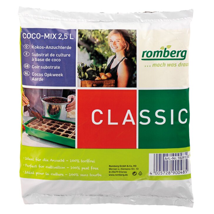 Romberg coconut potting soil 2,5 liter, peat free