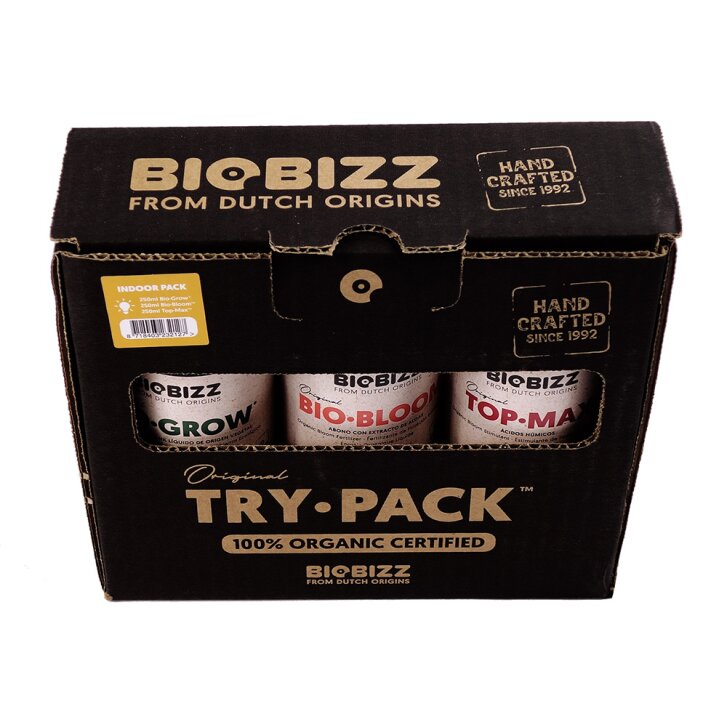 Biobizz Try Pack Indoor, 3x fertilizer in sample size, 250ml each