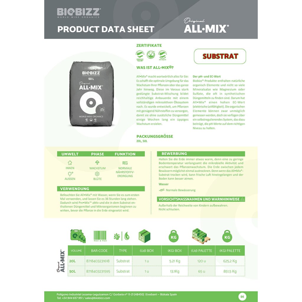 Biobizz All Mix 50L