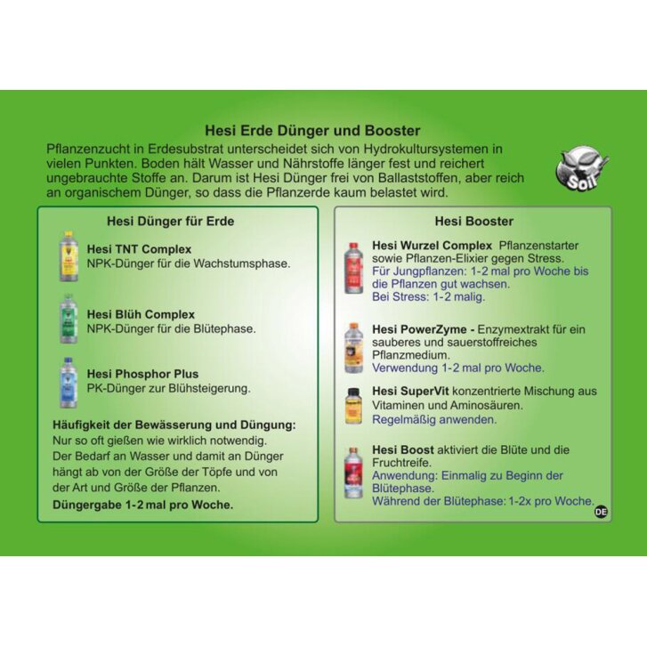 HESI Starter Kit Soil, Dünger-Set für den Anbau auf Erde