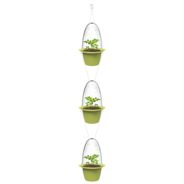 Romberg Vertikale Mini-Pflanztöpfe, 3 Stück, mit Hängevorrichtung
